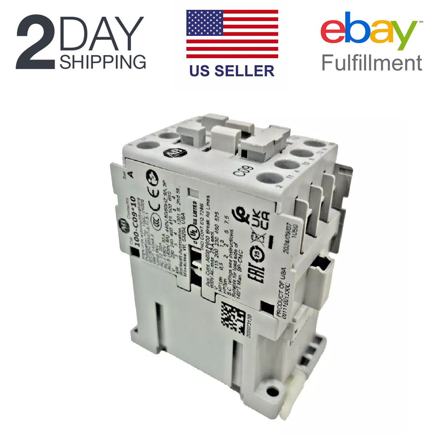 Allen-Bradley 100-C09D10 IEC Contactor, 9 Amp 120VAC Coil 9A New in Box US STOCK