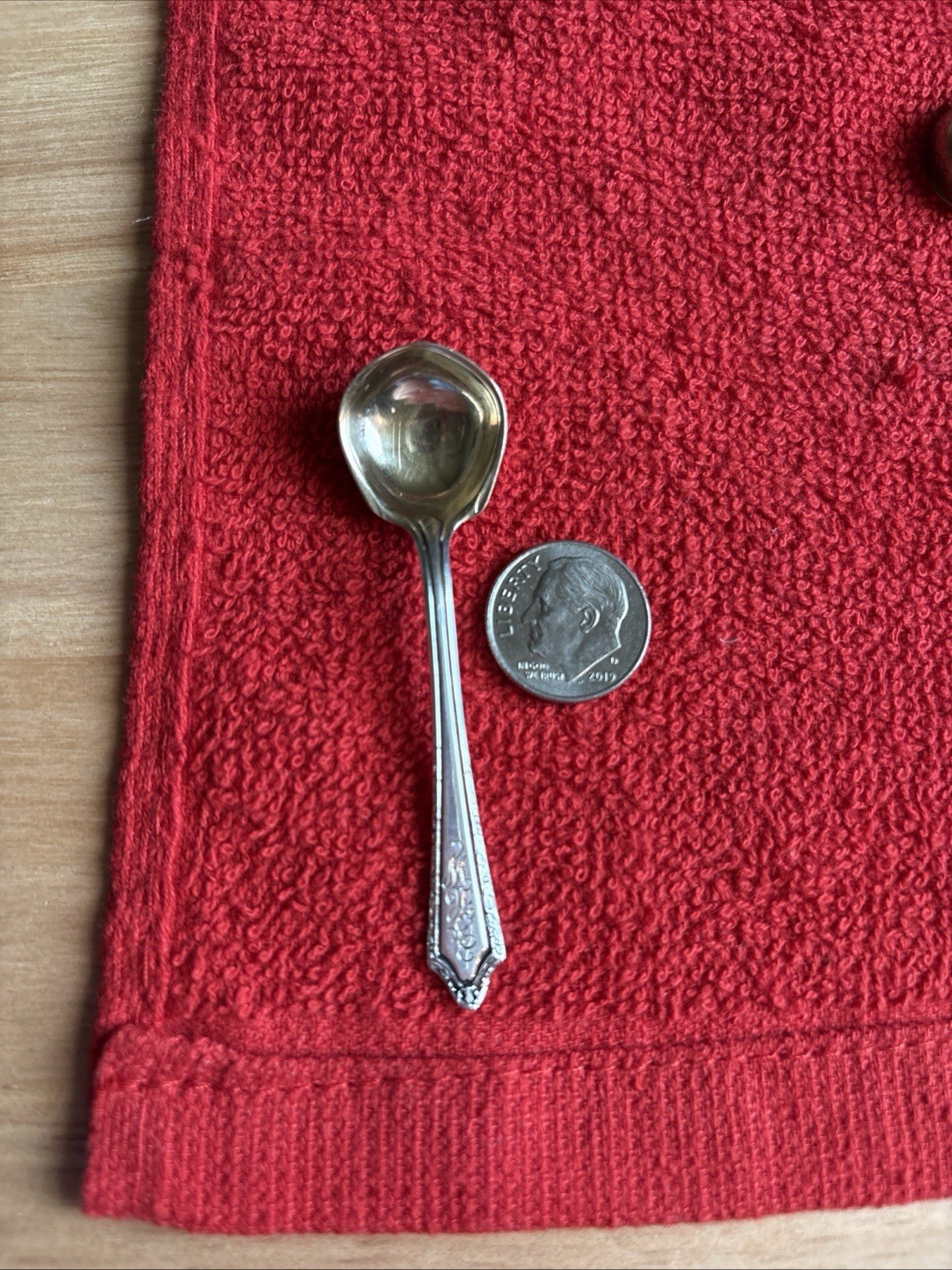 Vintage Sterling Silver Salt Spoon Set Of 8 Classic Design Gold Washed Bowl. mon