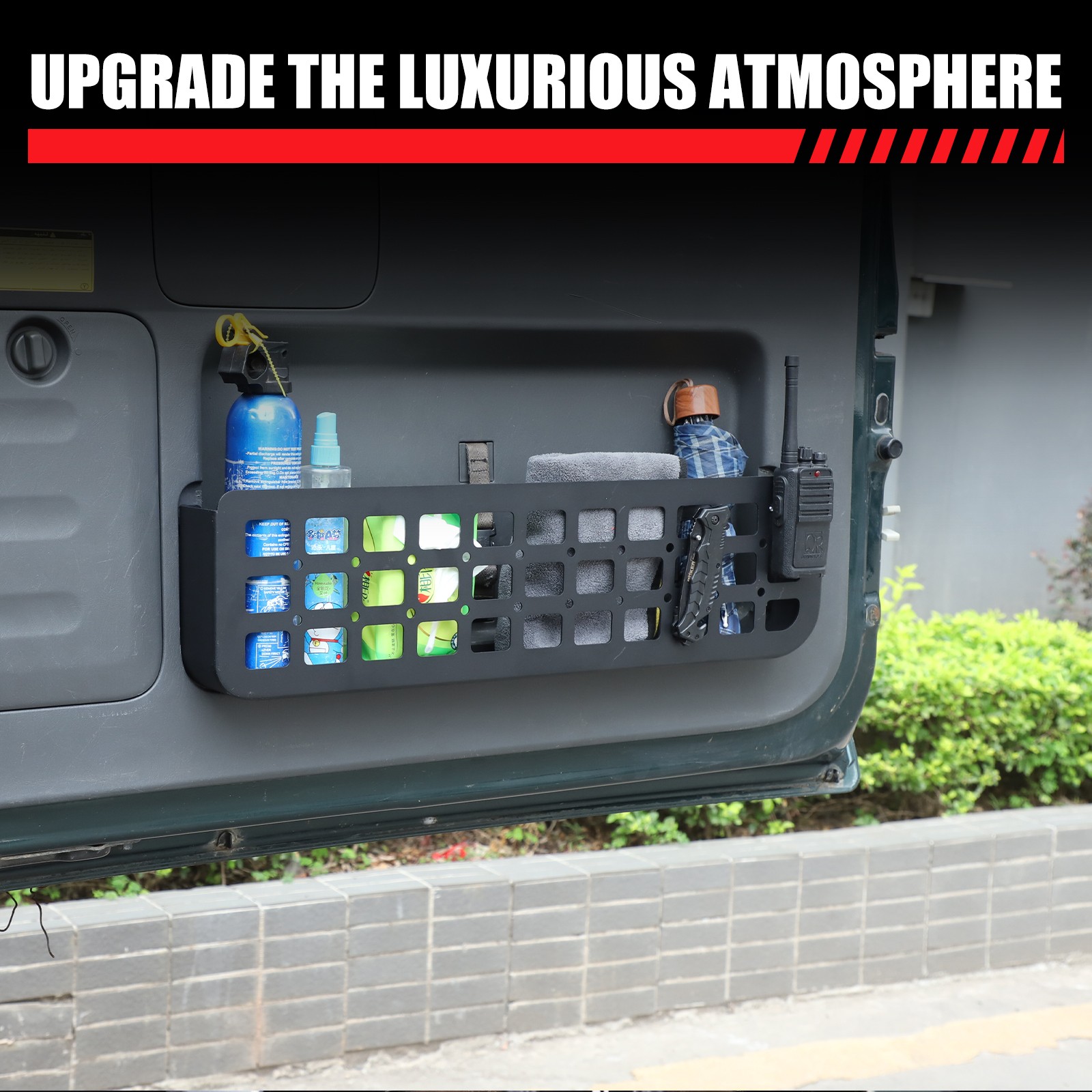 Tailgate Door Organizer Cargo Shelf Molle Panel For 2003-2009 Lexus Gx470