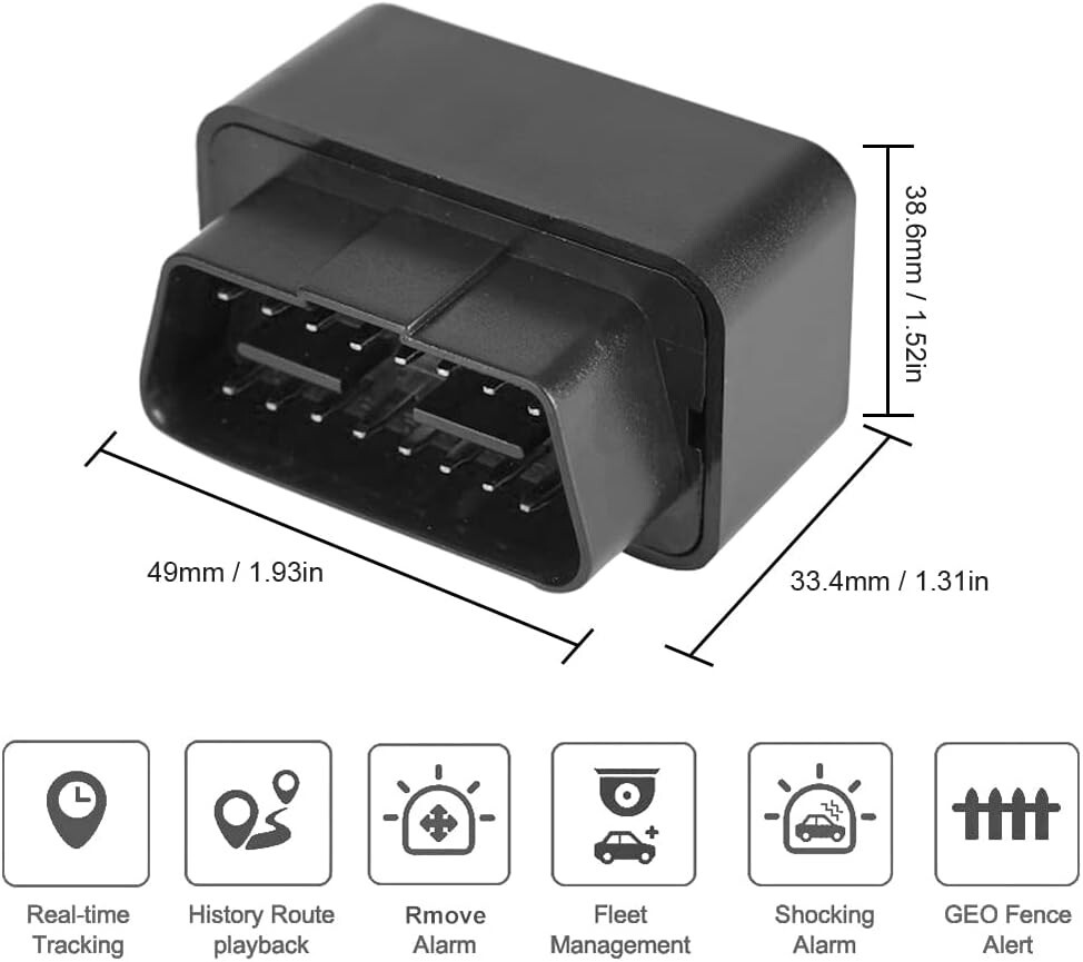 OBD2 GPS Tracker Real Time Vehicle Tracking Device 4G OBD II Car + $5 SIM