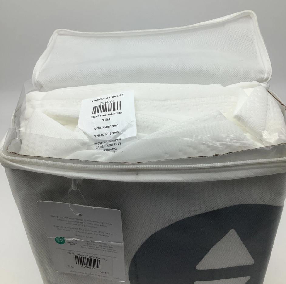Sleep Number Total Protection Mattress Pad White Waterproof 425453 NWT