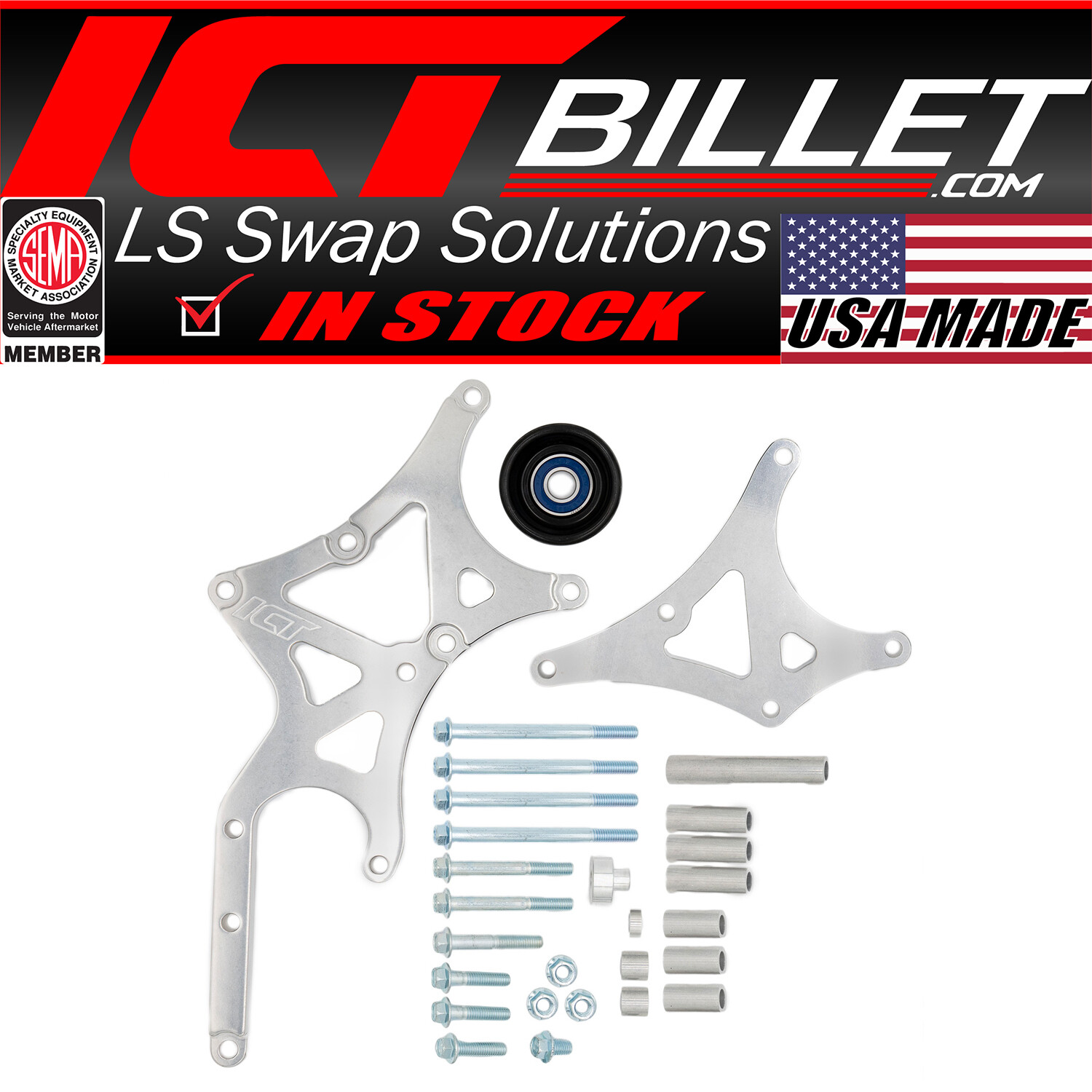 LS Truck Driver Side Alternator/Power Steering Pump Bracket LQ4 LQ9 L33 4.8L ...