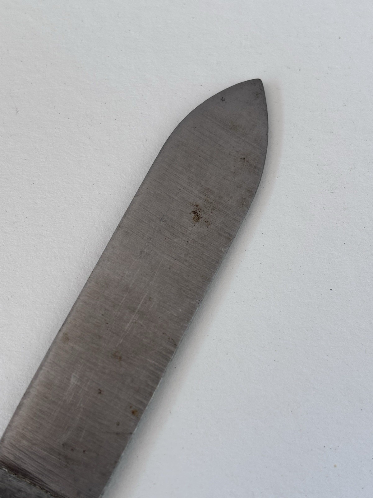 NICE -Vintage US Military Mess Kit Stainless Knife Handle Utensil L. F. & C 1945