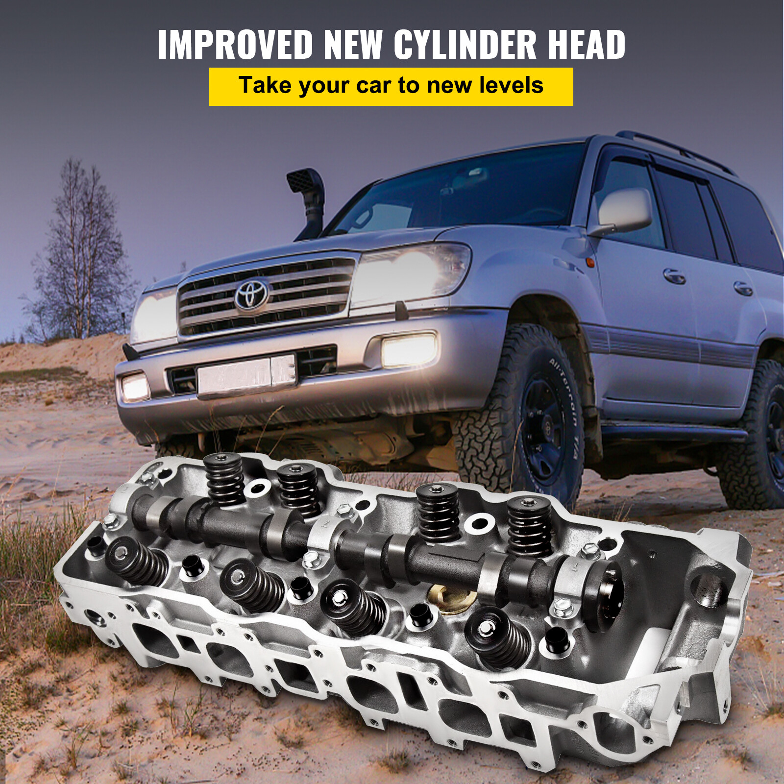 VEVOR Complete Cylinder Head Fit For 85-95 Toyota 4Runner Pickup Celica 2.4L 22R