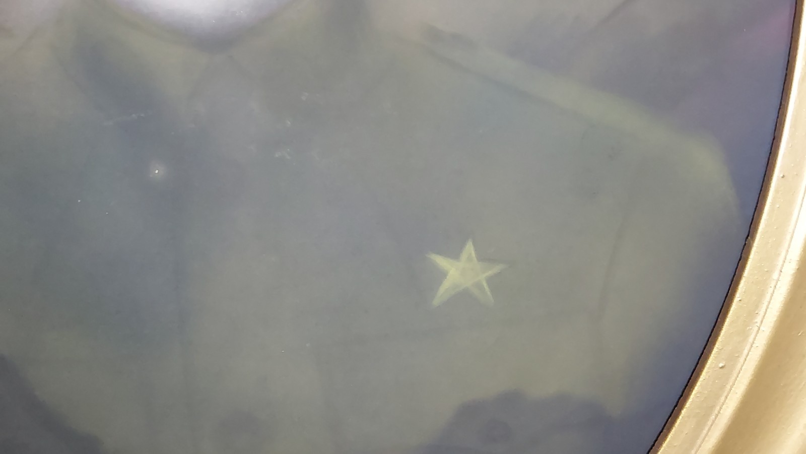 WWI Soldier General's Staff Star Military Frame Oval Bubble Glass