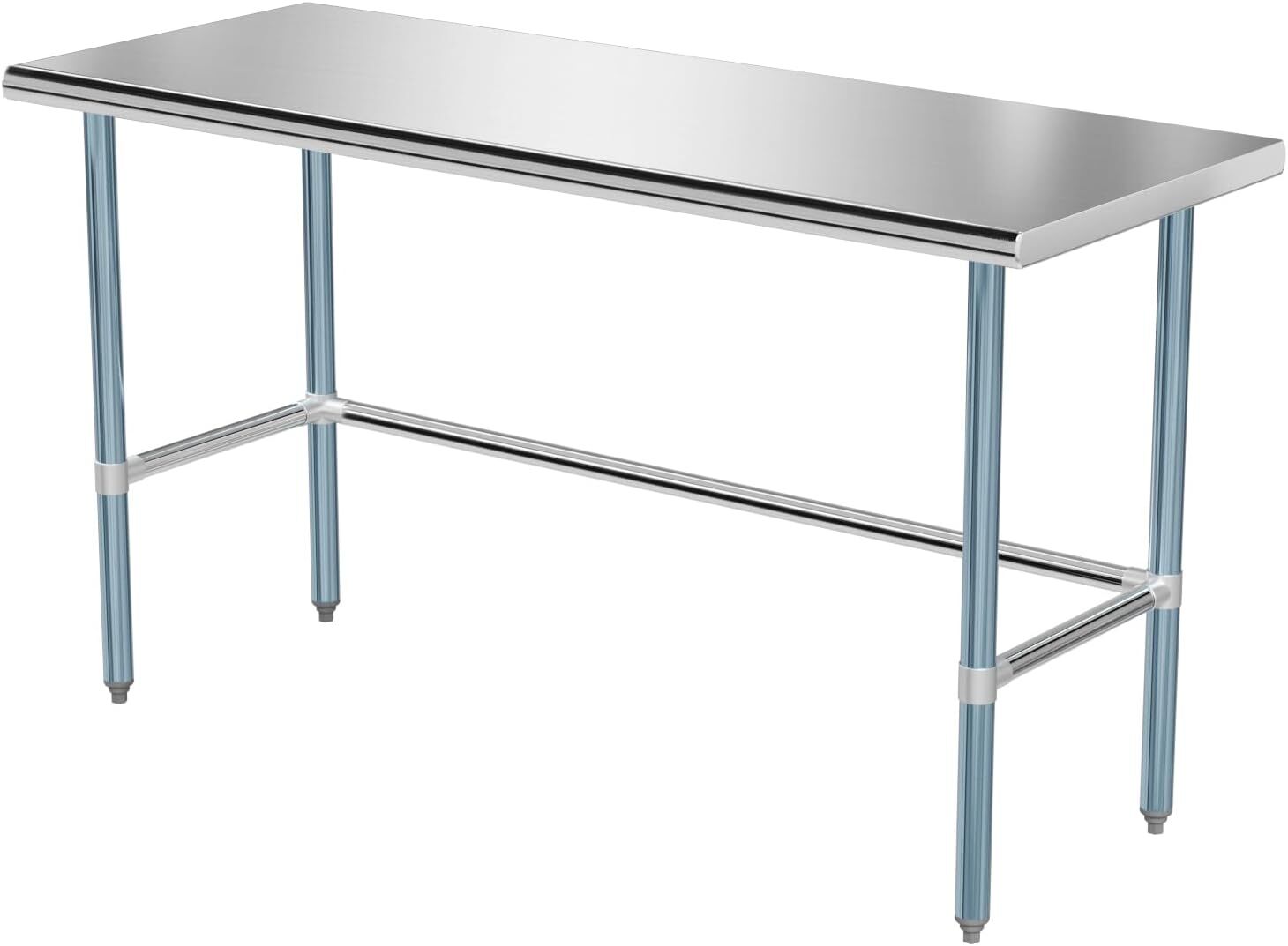 Heavy Duty 60" x 24" Open Base Stainless Steel Table NSF Commercial Work Table