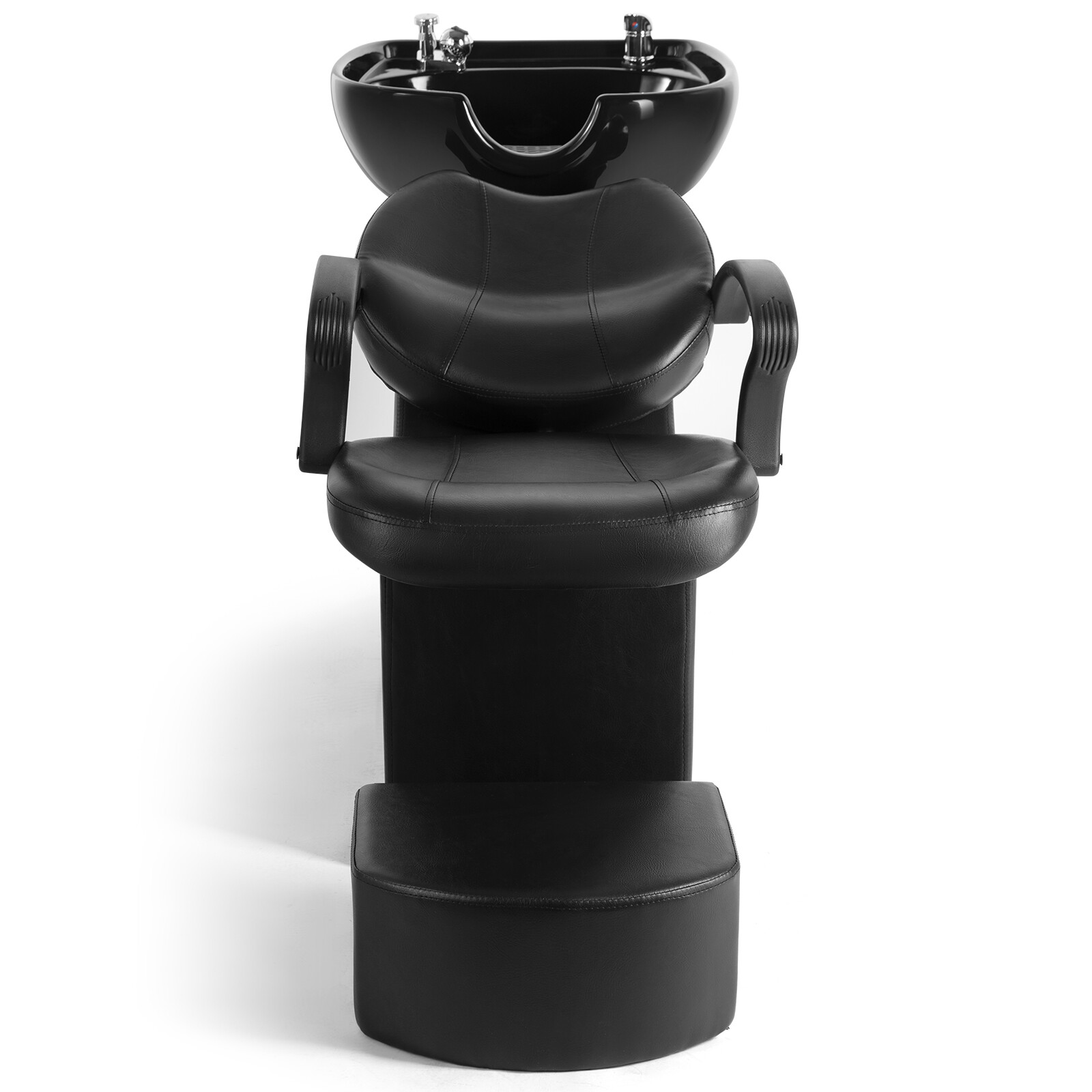 Shampoo Backwash Barber Chair Ceramic Bowl Sink Beauty Spa Salon W/Foot Pedal