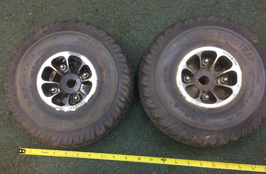 3.00-4 (10"x3", 260x85) Drive Wheel Assembly for Jazzy and Jet Power Chairs