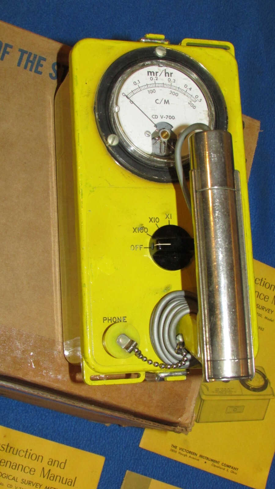 RETROFIT! TESTED! Geiger Counter CD V-777-1 Radiation Detection Set Cold War