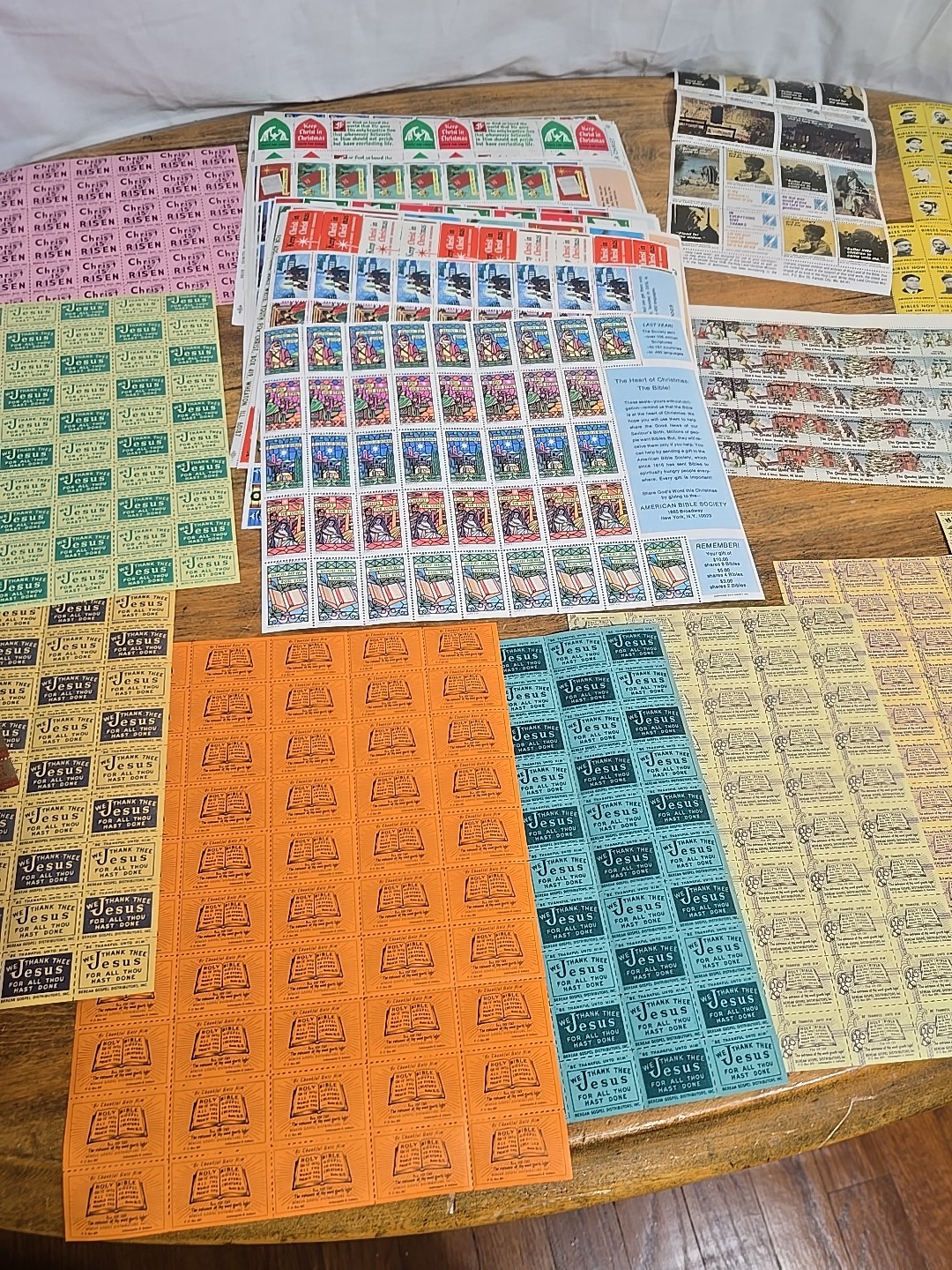 Vintage Religious SEAL STAMP Sheets lot