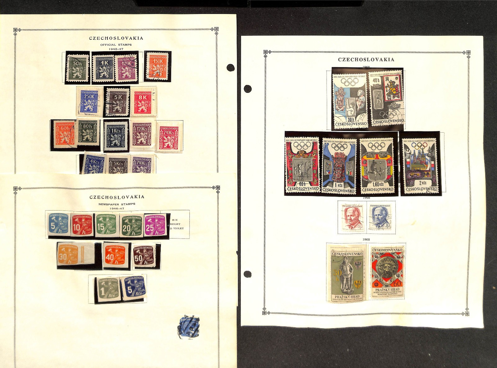 Czechoslovakia Stamp Collection on 80 Scott International Pages, 1918-1974 (CH)