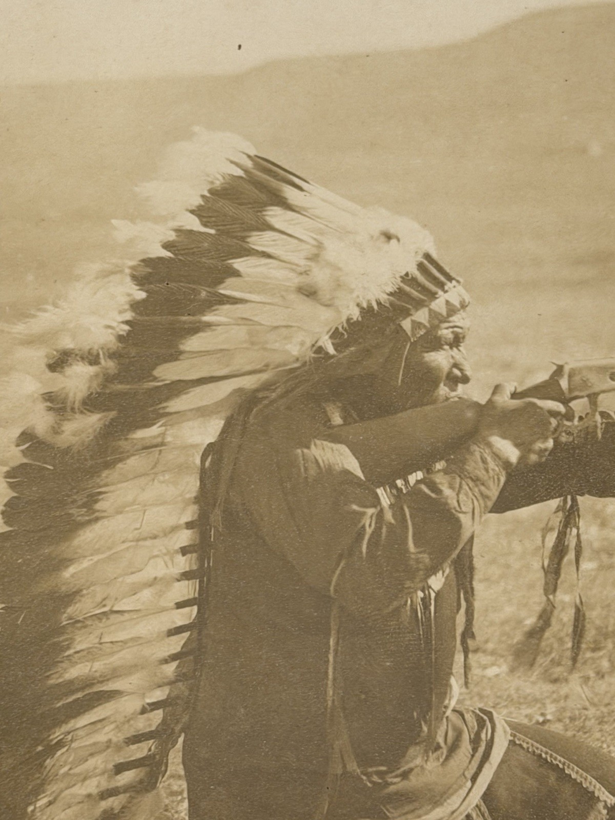 Vintage Native American Photo: Afraid of A Hawk; Cabinet Card; Early 1900s