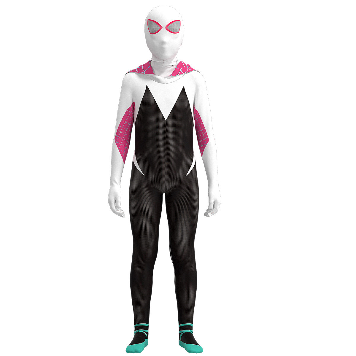 Spider-Women Gwen Stacy Costume Girls Spandex Jumpsuit Cosplay Bodysuit Outfits