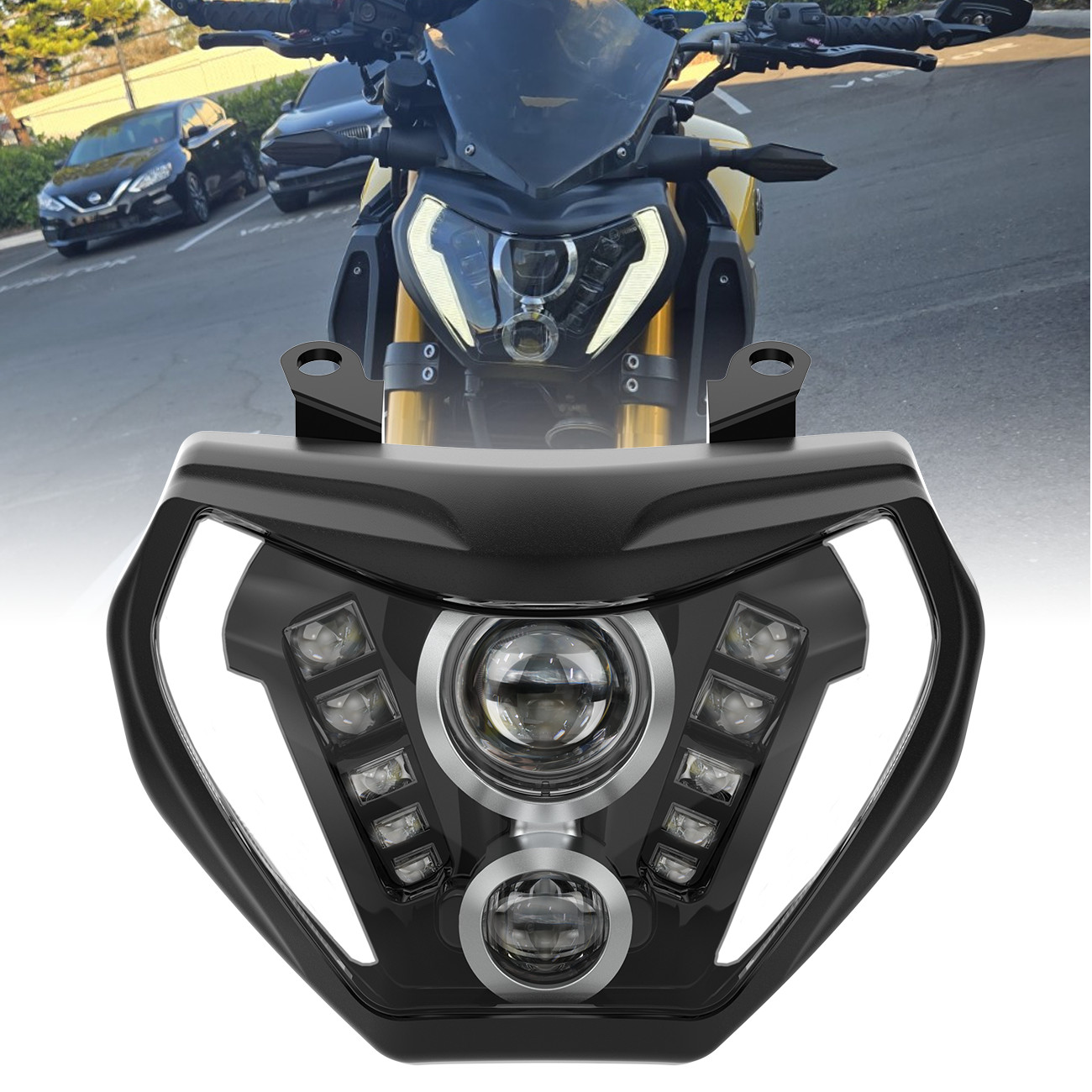 LED Headlight DRL Sealed Assembly For Yamaha FZ09 MT09 2014 2015 2016/MT07 2019
