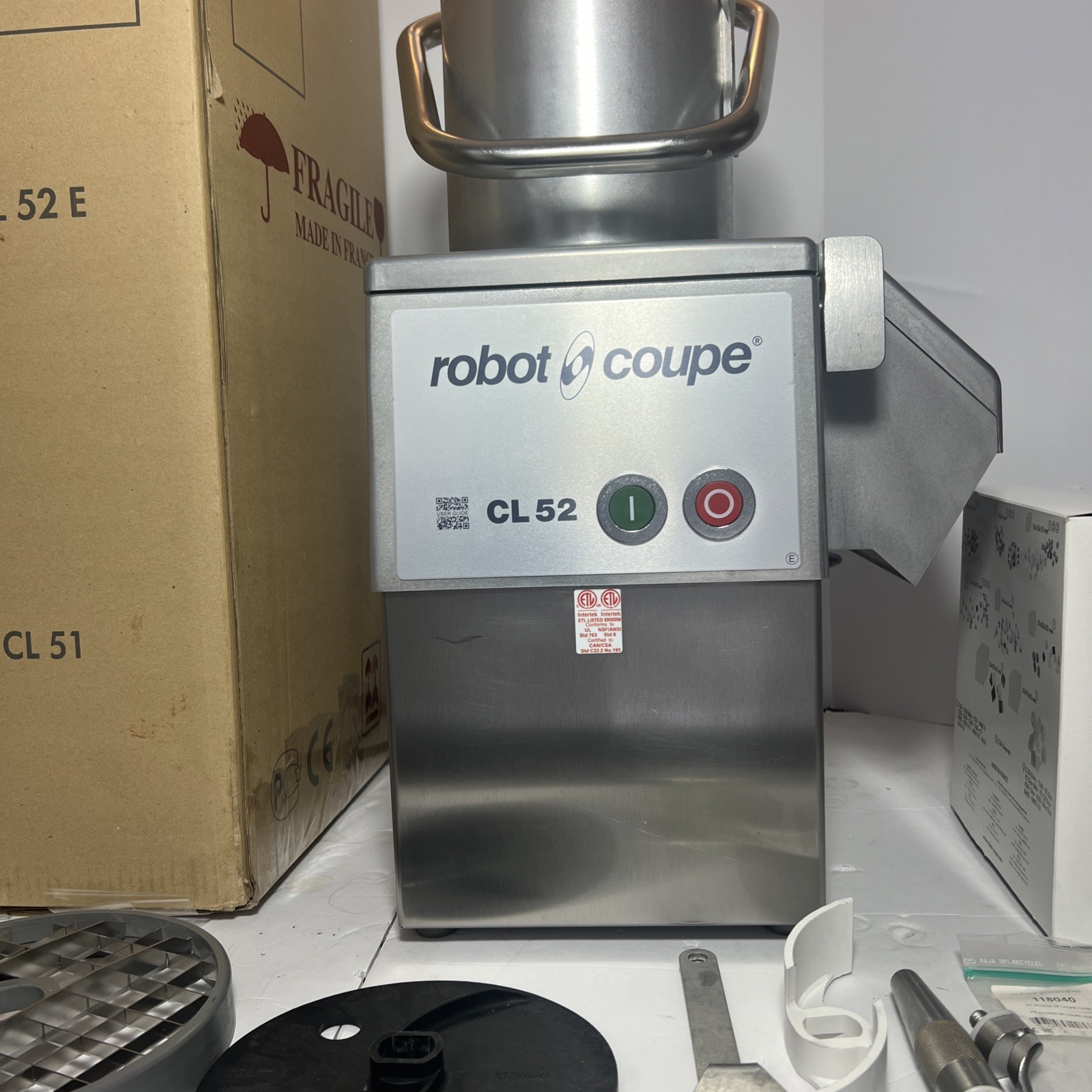 Robot Coupe CL 52 E Series E Continuous Feed Vegetable / Food Processor W/ Discs