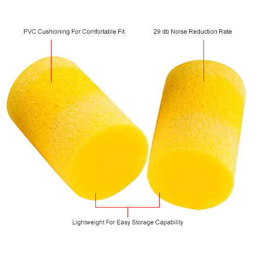 3M E-A-R Classic Disposable Foam Shooting Sleep Ear Plugs Noise Reduction NRR 29