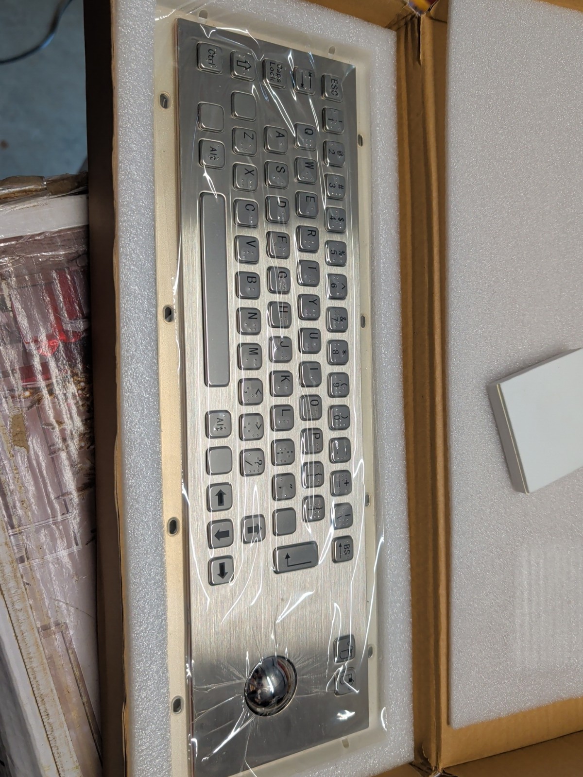 Metal Kiosk Keyboard Stainless Steel Industrial Keyboard With Trackball