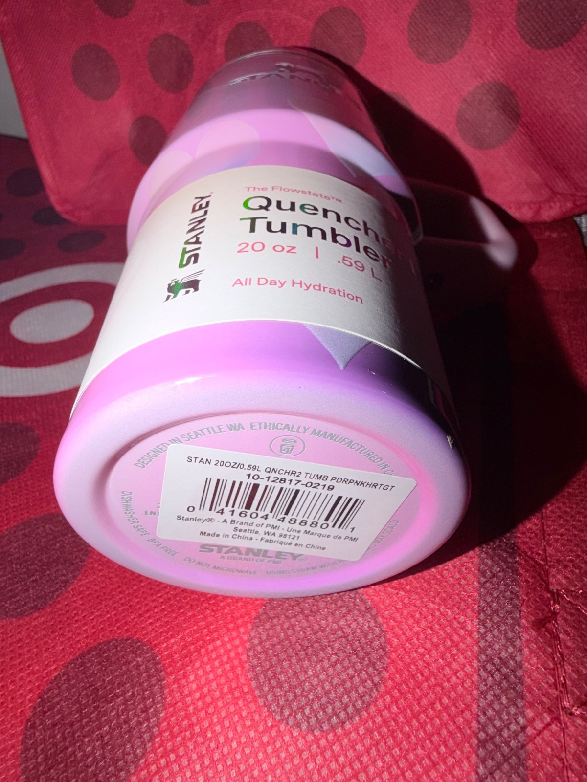 NEW Target Stanley Valentines Day 20 oz Tumbler Powder Pink Heart Gradient