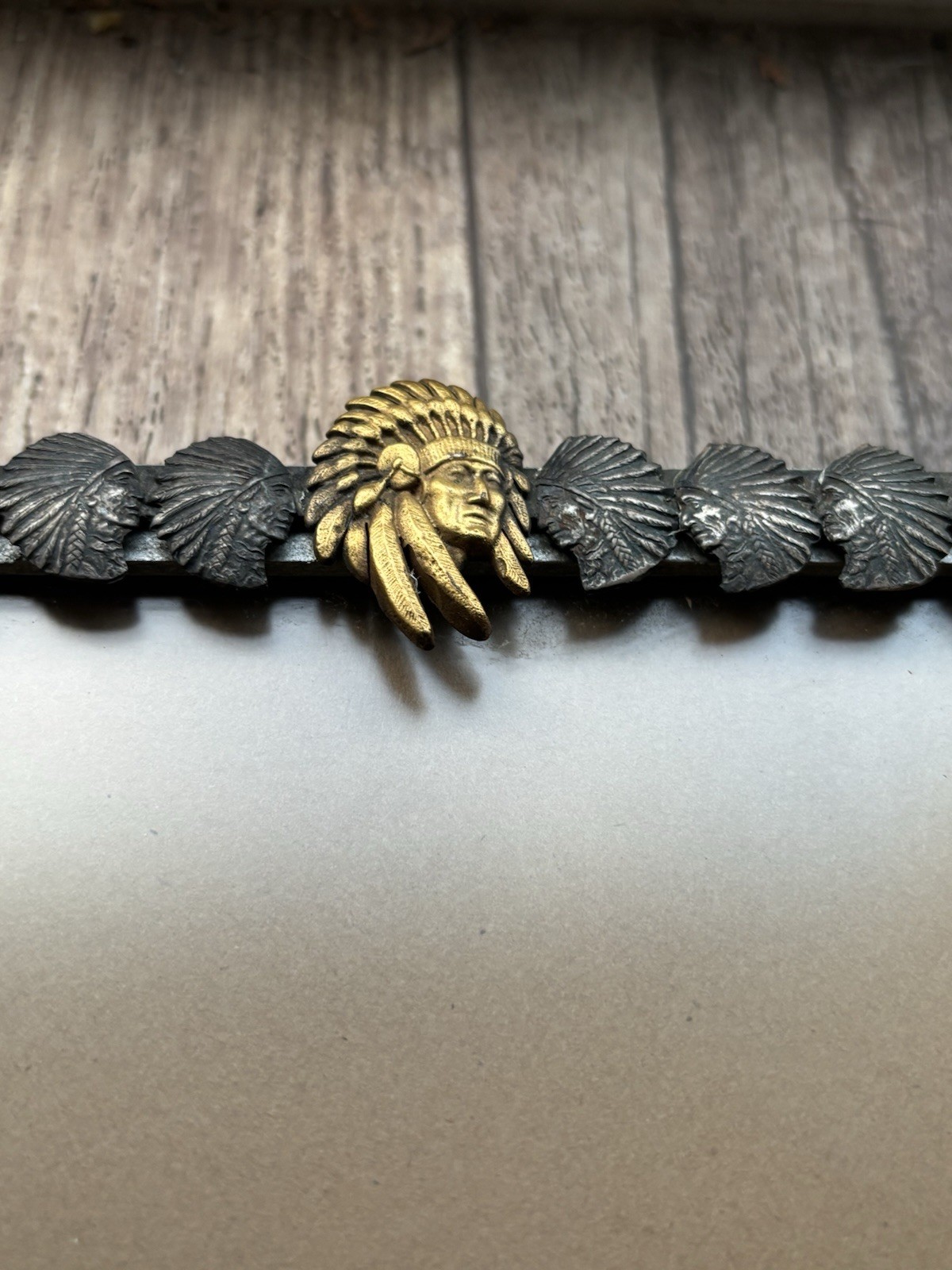 Vtg Rare 1959 Native American Chief Picture Photo Frame High Chief White Wolf