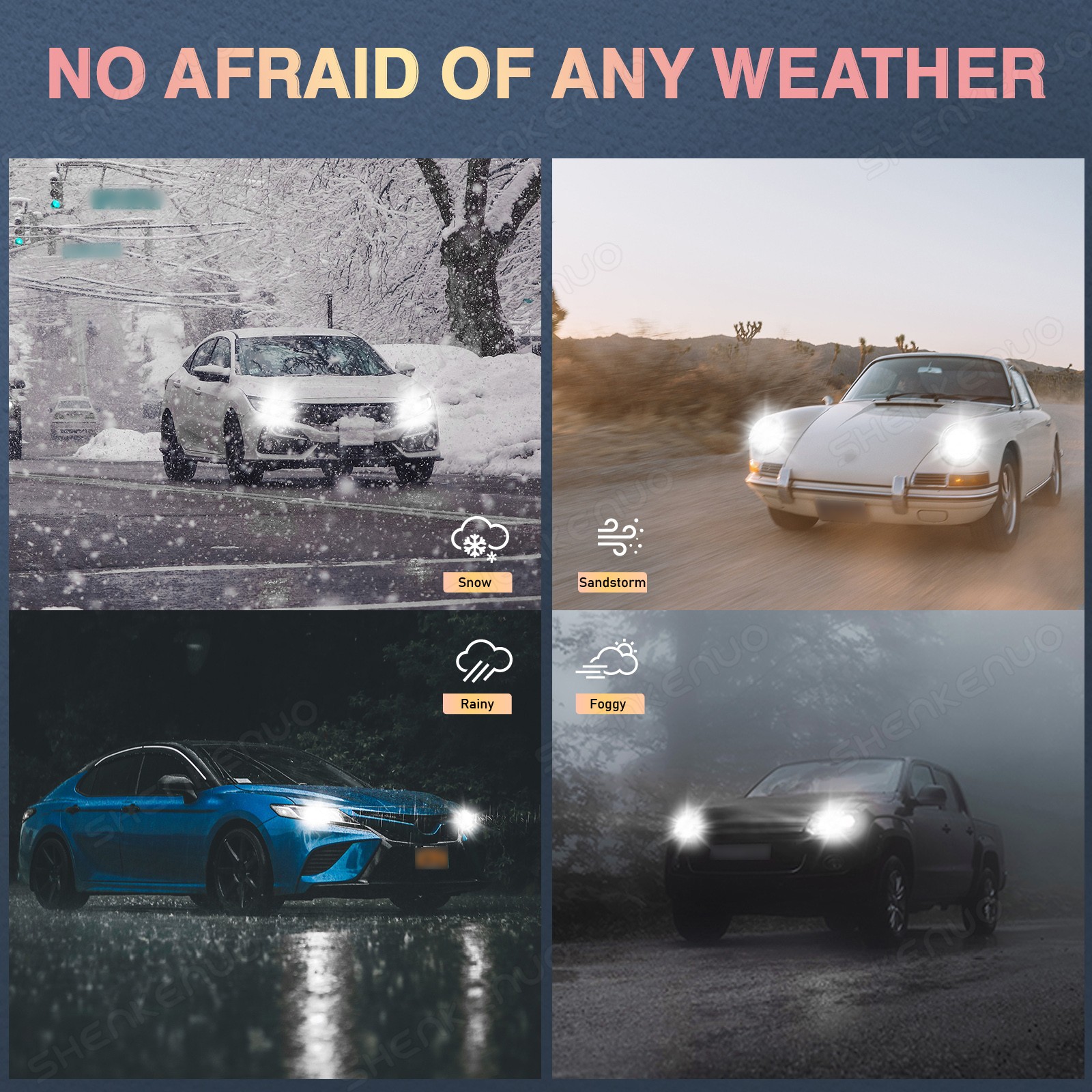 Pair Hi/Low Beam Bright LED LIGHT BULBS For SKI-DOO Gen4 pn 415130081 12v 100W