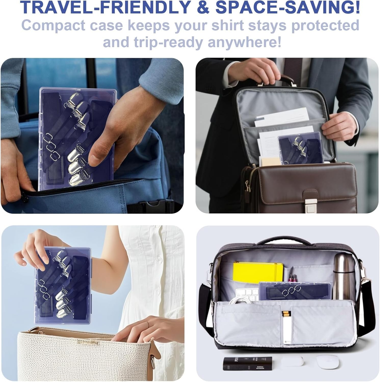 Shirt Stays for Men – Adjustable 3rd Gen Elastic with Non-Slip...