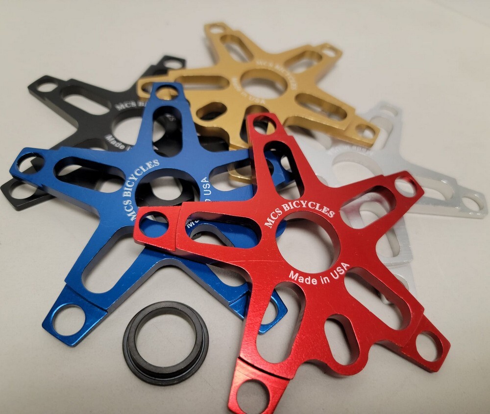 MCS BMX Old School SPIDER 110mm Made in USA! SILVER