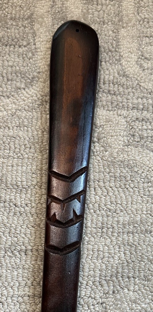 Wahaika Maori Patu New Zealand 15.5” & 27.75” Hand Carved Abalone Inlaid Weapons