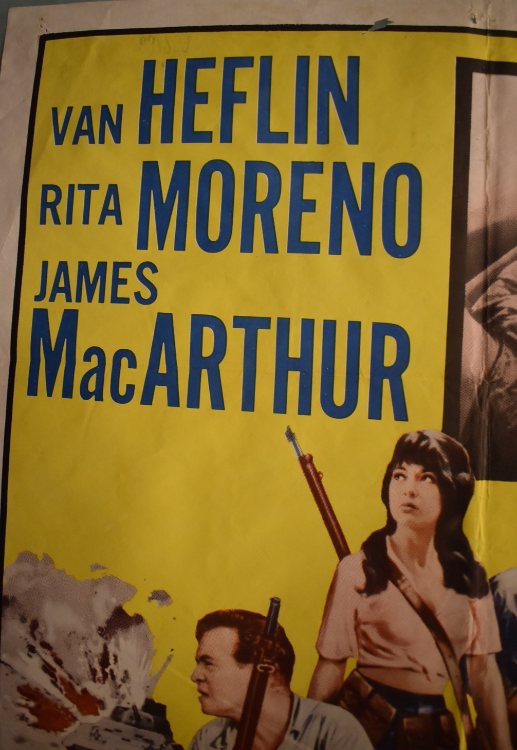 ORIGINAL CRY OF BATTLE 24" X 41" Movie Theater Poster 1963 Rita Moreno