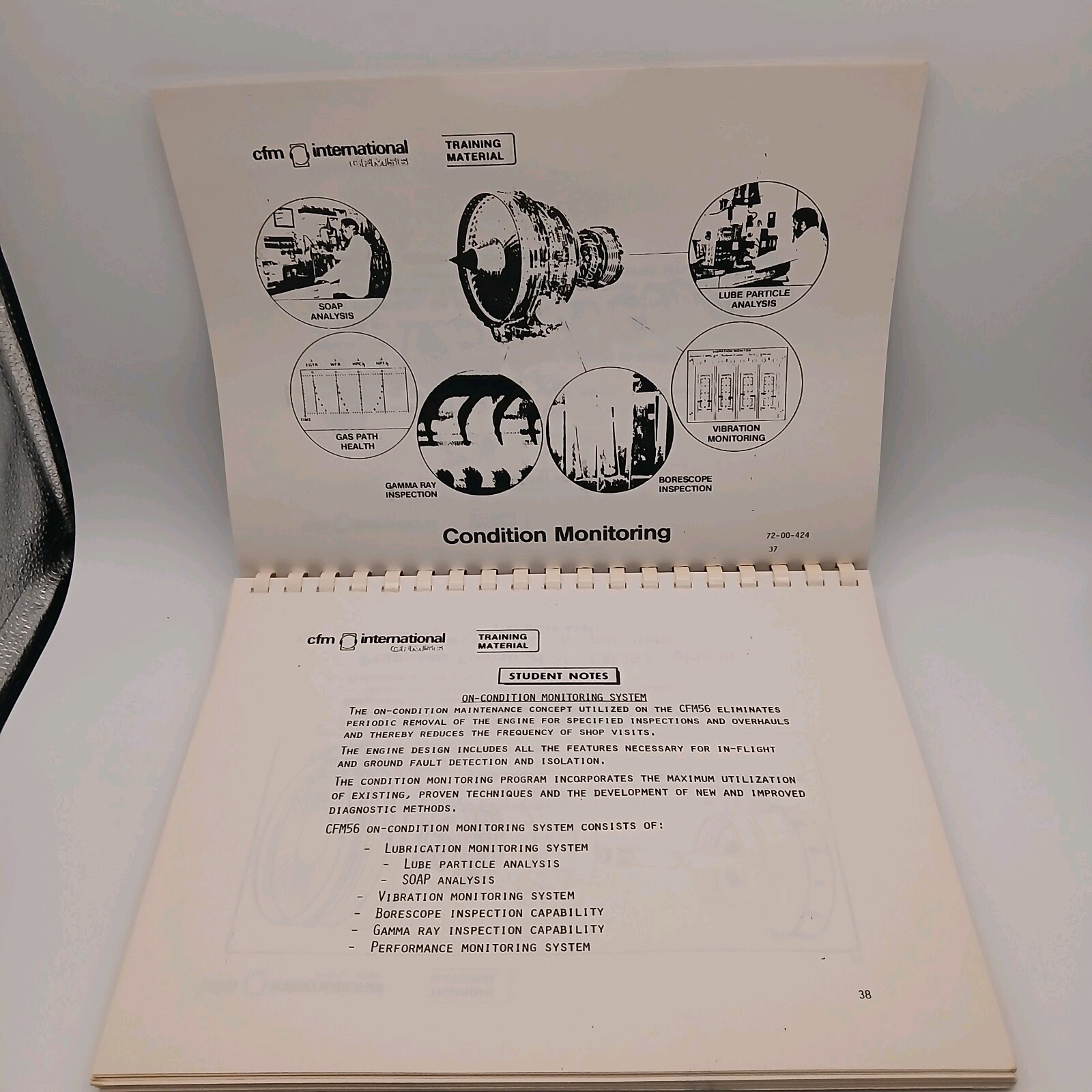 Vintage CFM International CFM56 Turbofan Engine Basic Students Notebook Manual