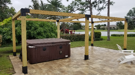 PostHugger™ Brackets For 6 x 6 Posts - Heavy Duty Shop Table Pergola - USA Made