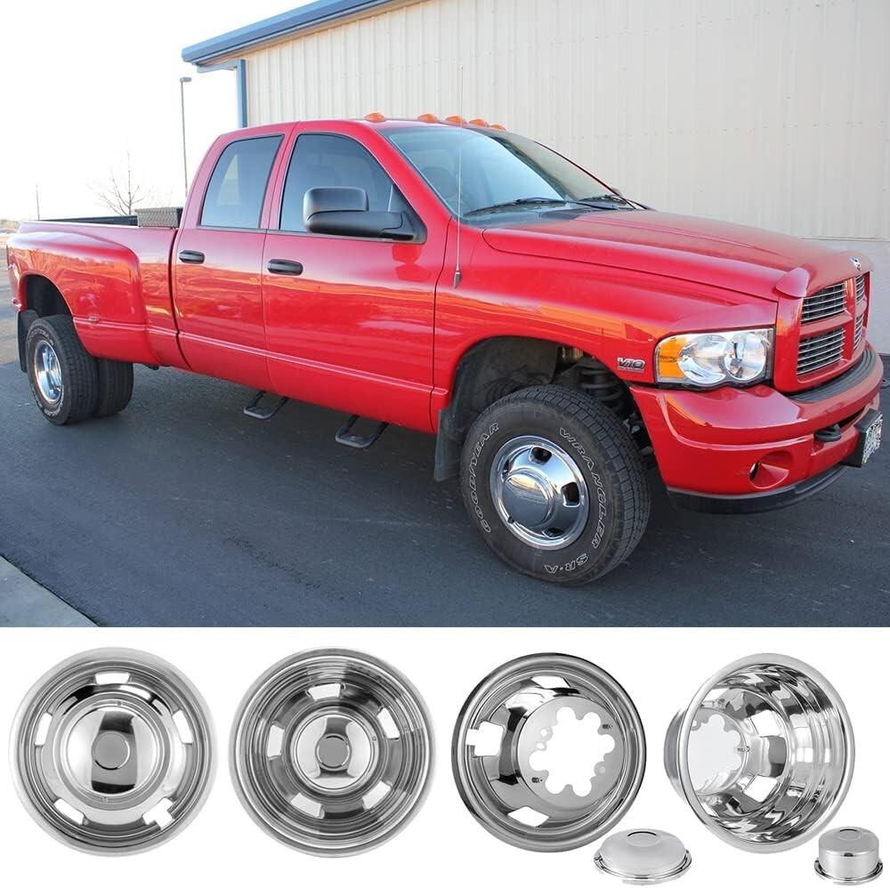 17" Polished Stainless Steel Wheel Simulators for 2003-2019 Dodge Ram 3500 Truck