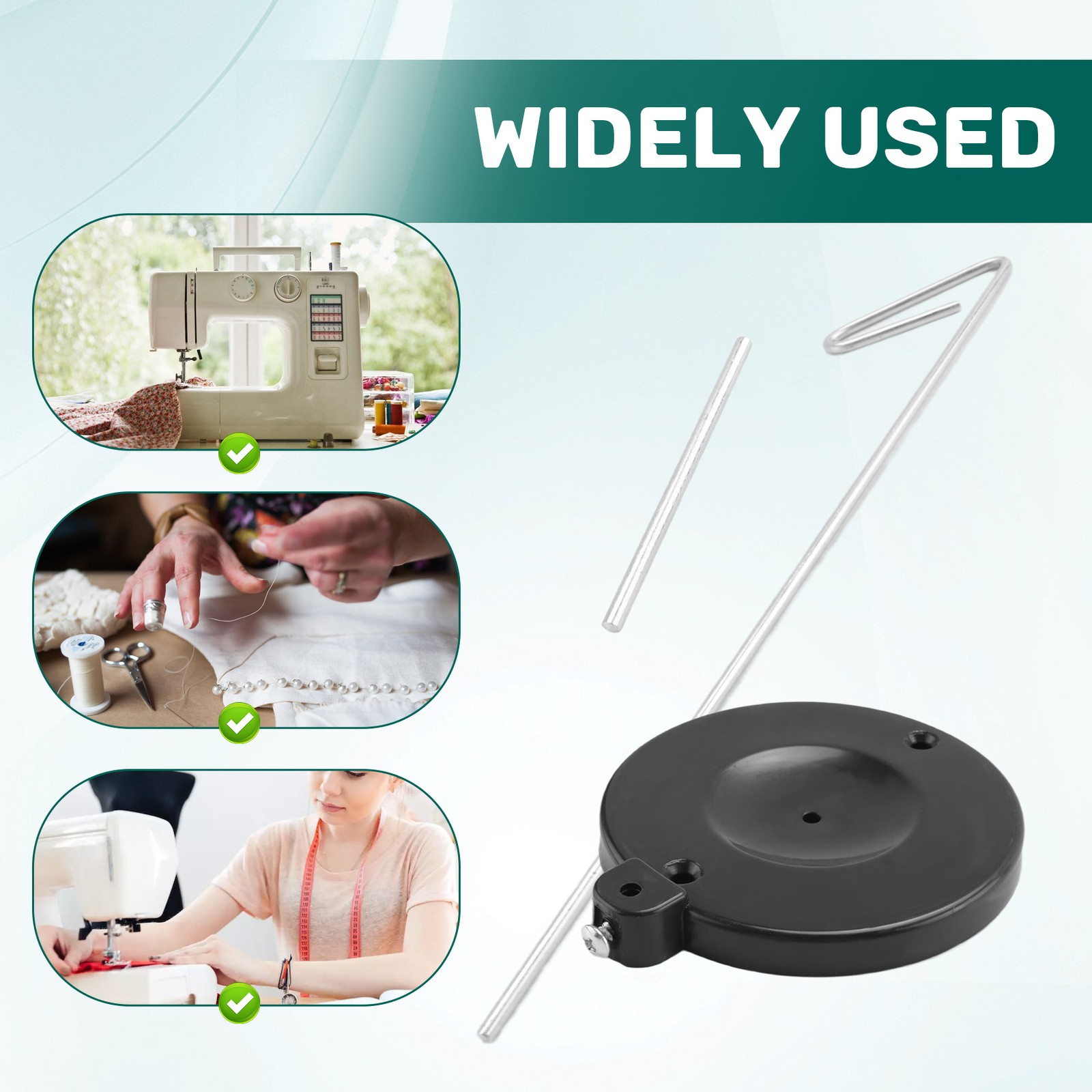 Single Cone Spool Stand Alone Cast Iron Thread Stand Thread Holder Fits for6616