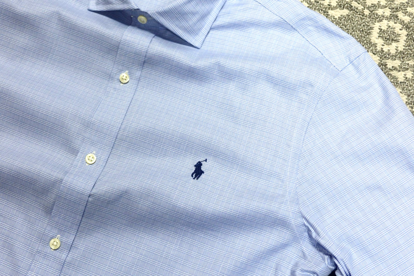 Polo Ralph Lauren Men's Slim Fit Button-Up Shirt Light Blue 17 34/35