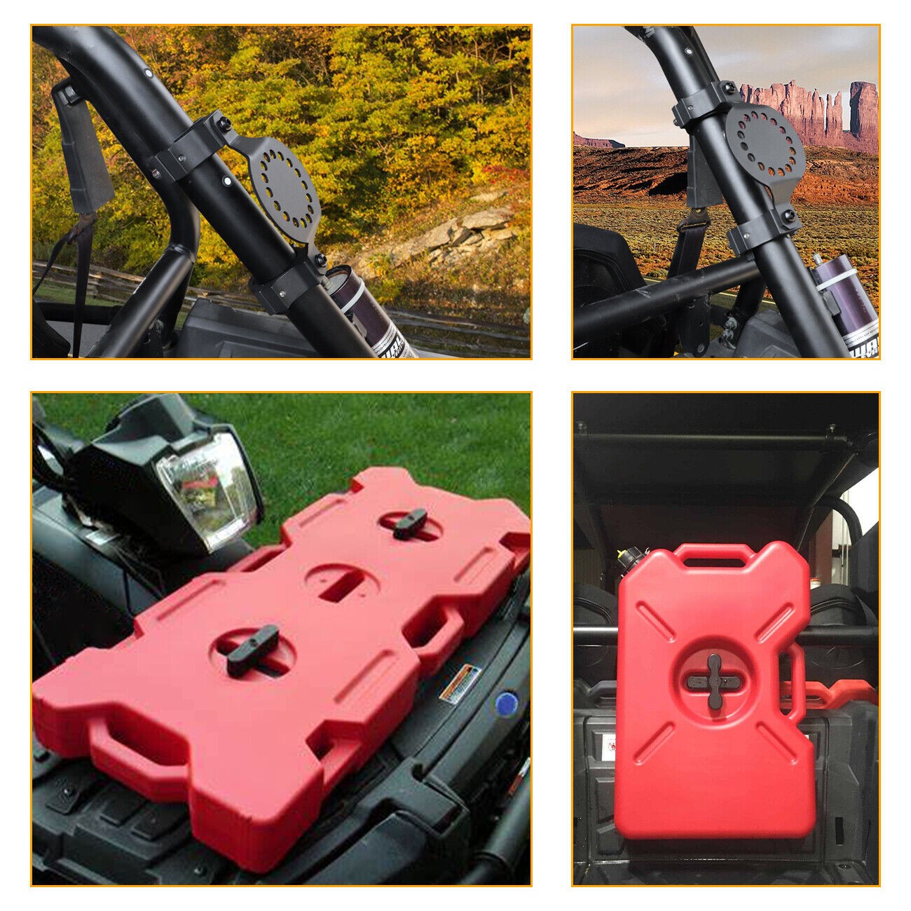 For Can Am Polaris RZR Pioneer Yamaha UTV ATV Gas Can Mount Oil Mounting Holder