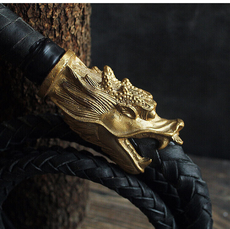 Dragon Head Ox Whip Advanced Shaolin Kung Fu Practice Whip Chinese Leather Whips