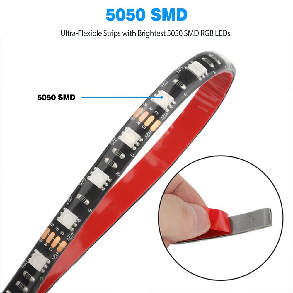 12pcs Motorcycle LED Under Glow Light Kit Multi-Color Neon Strip /Remote Control