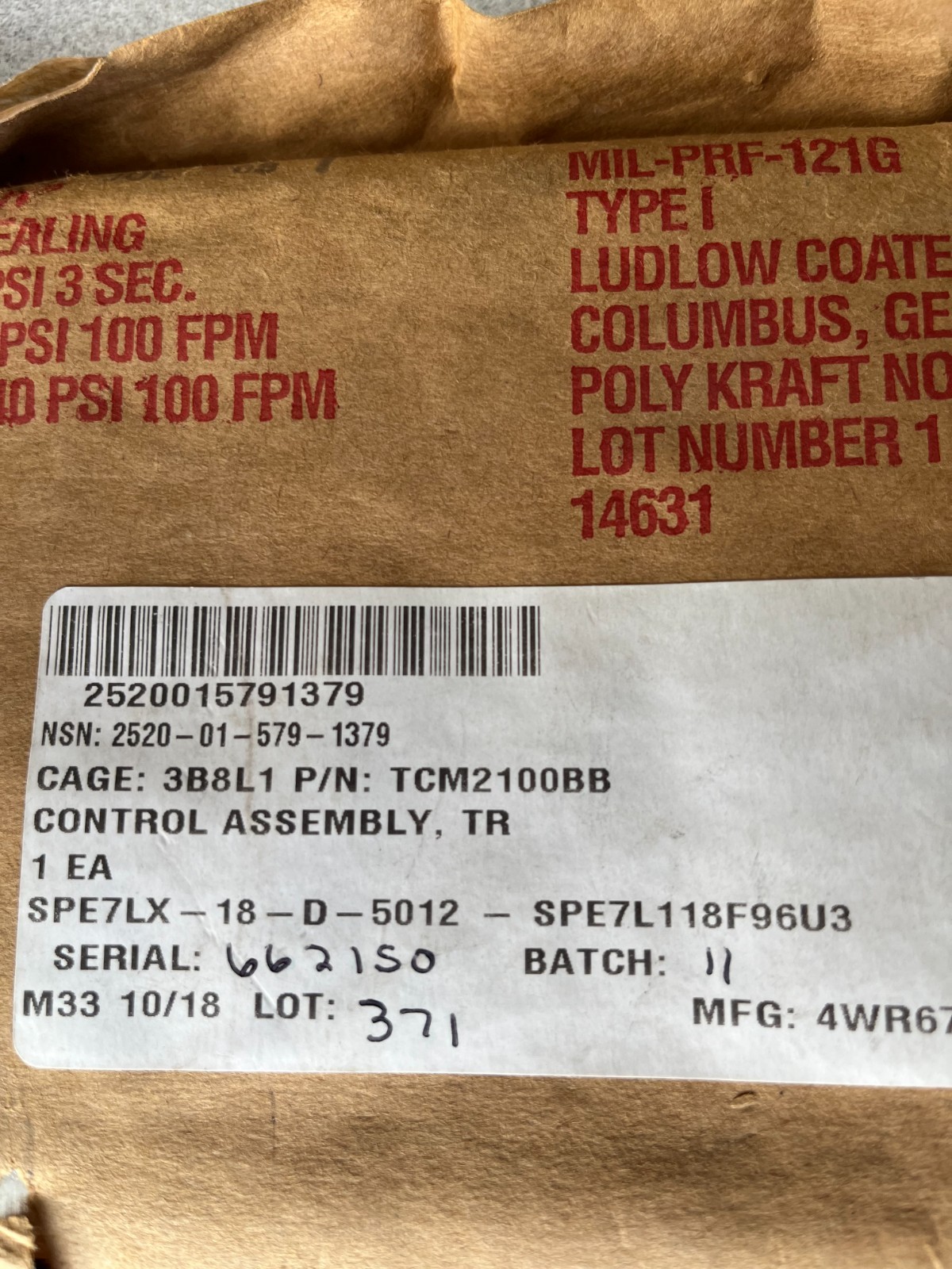 POWERTRAIN TRANSMISSION CONTROL MODULE PCS TCM TCM-2100BB HMMWV NEW