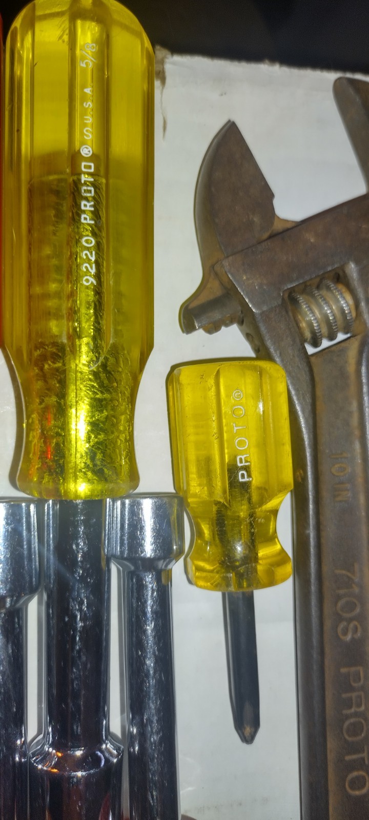 PROTO Professional 710S, 10in. Adjustable Wrench - USA - & 9 random Proto tools