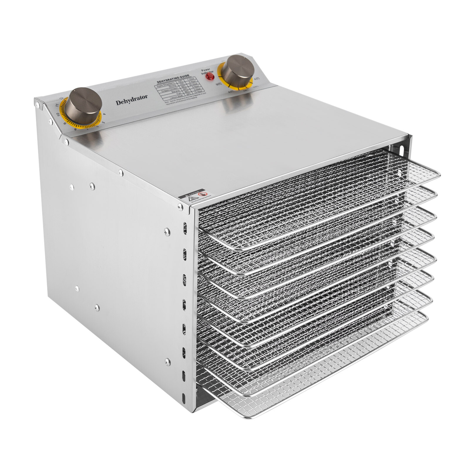 8 Trays Food Dehydrator Machine Stainless Steel 400W Jerky Fruit Drying Food