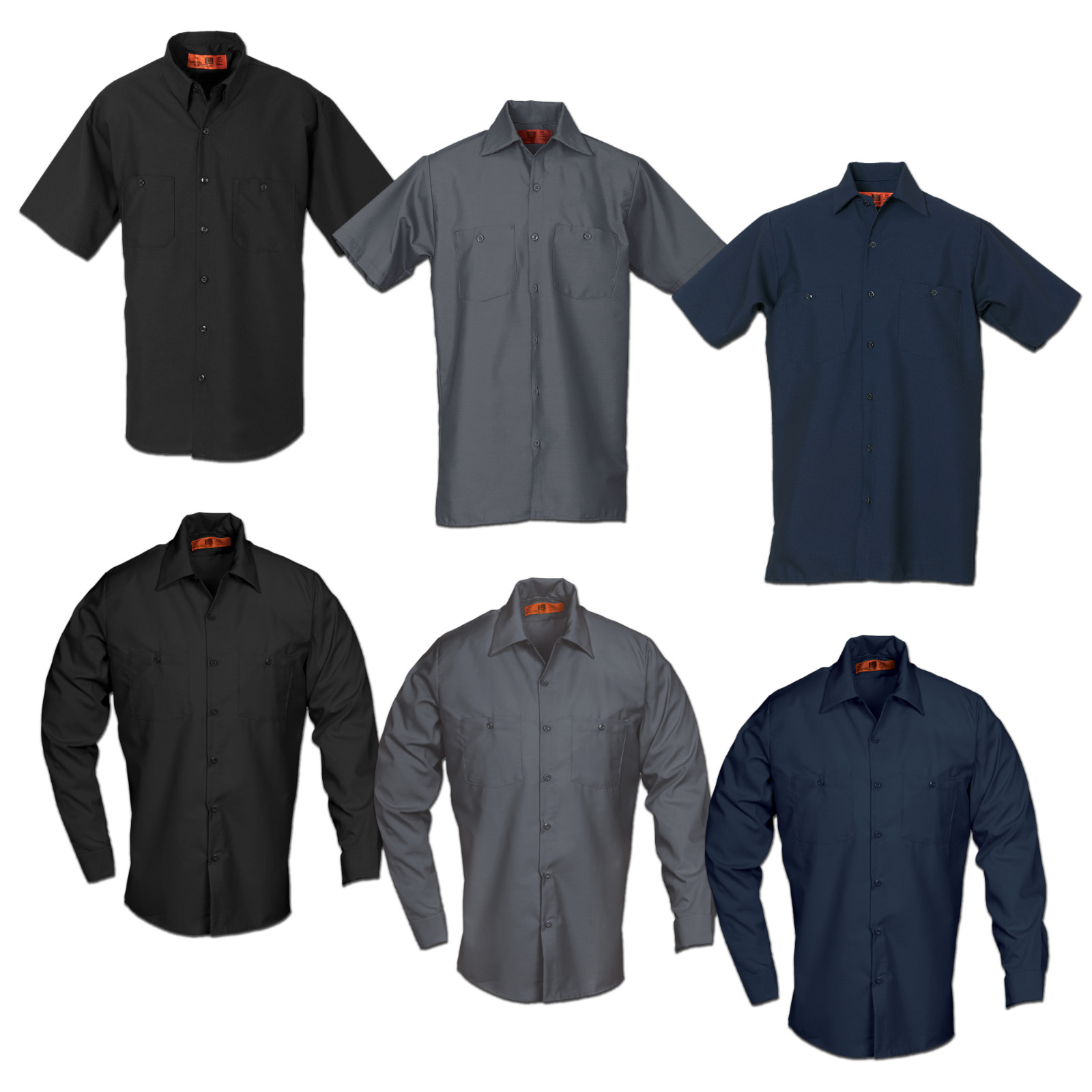 NEW Reed Work Shirts Solid Color Button Down Mechanic Technician Auto Uniform
