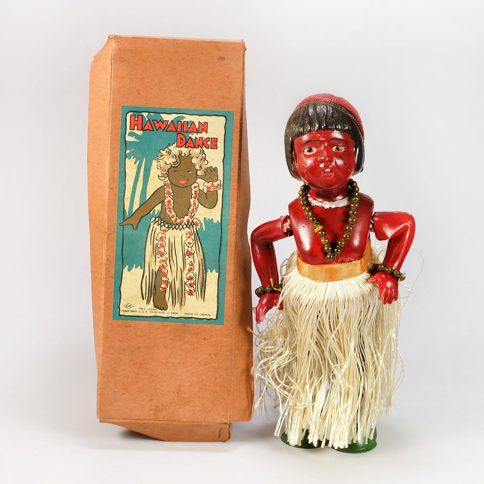 1930s Vintage Celluloid Hawaiian Dance Japanese Wind-Up Toy with Box – CK Japan