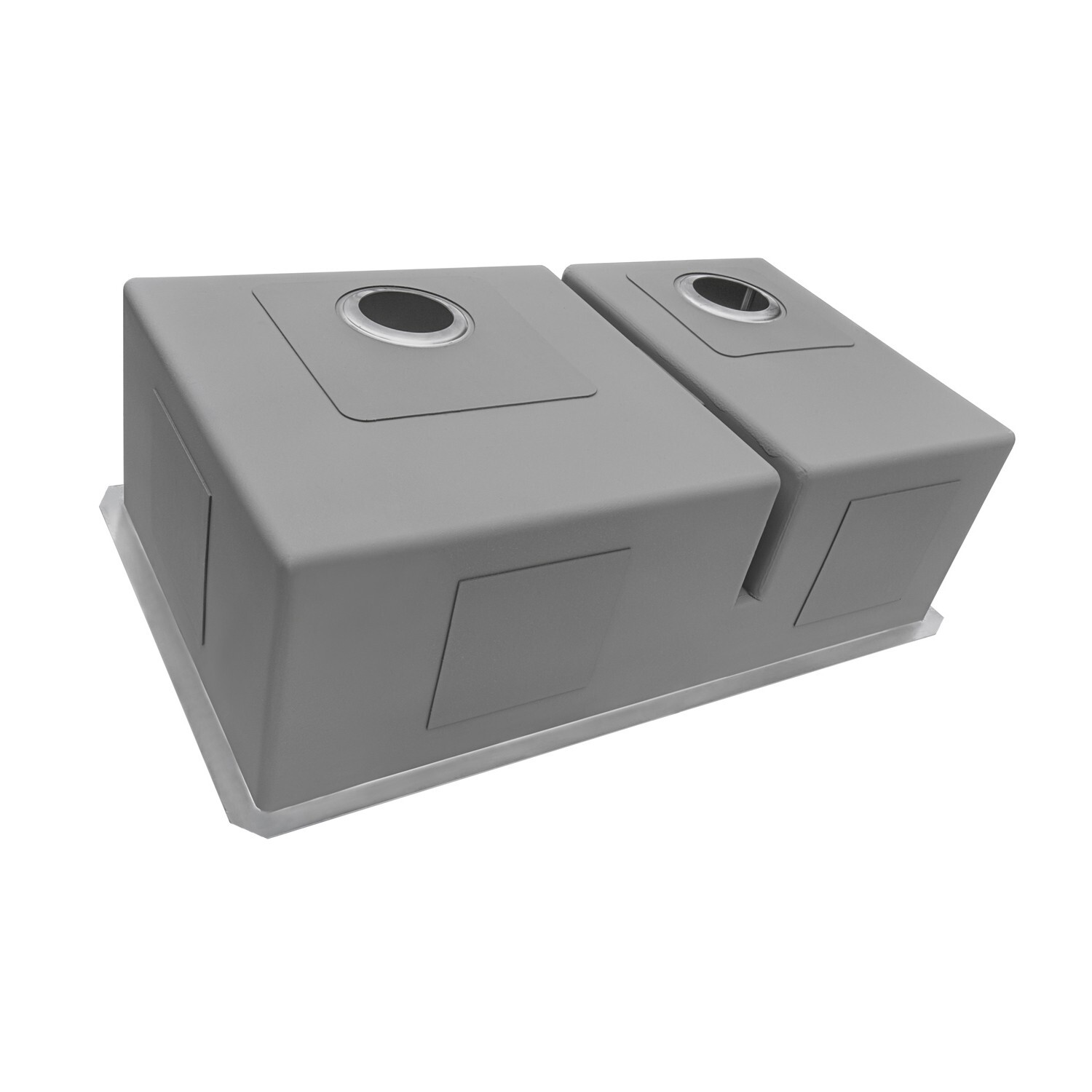 Ruvati 33" Undermount 60/40 Double Bowl 16Gauge SS Kitchen Sink- RVH7419