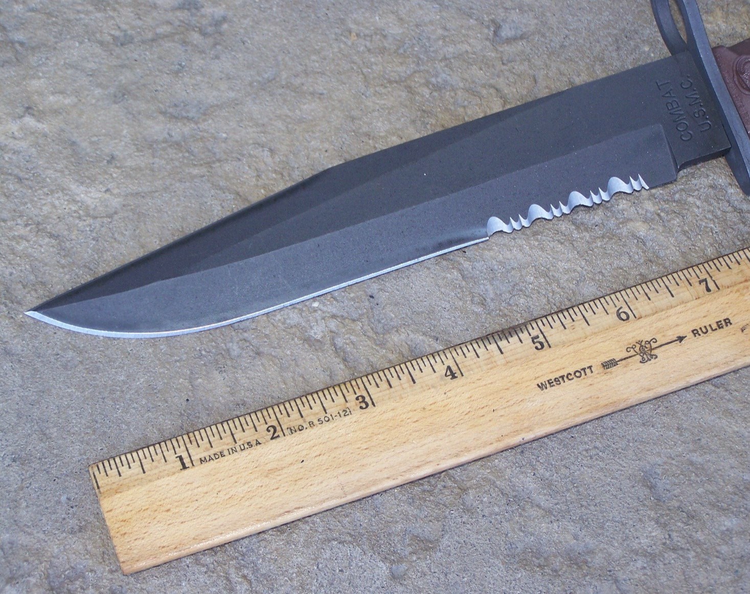 Vintage OKC3S Knife Marine Corps USMC Bayont & No Scabbard Ontario OKC-3S