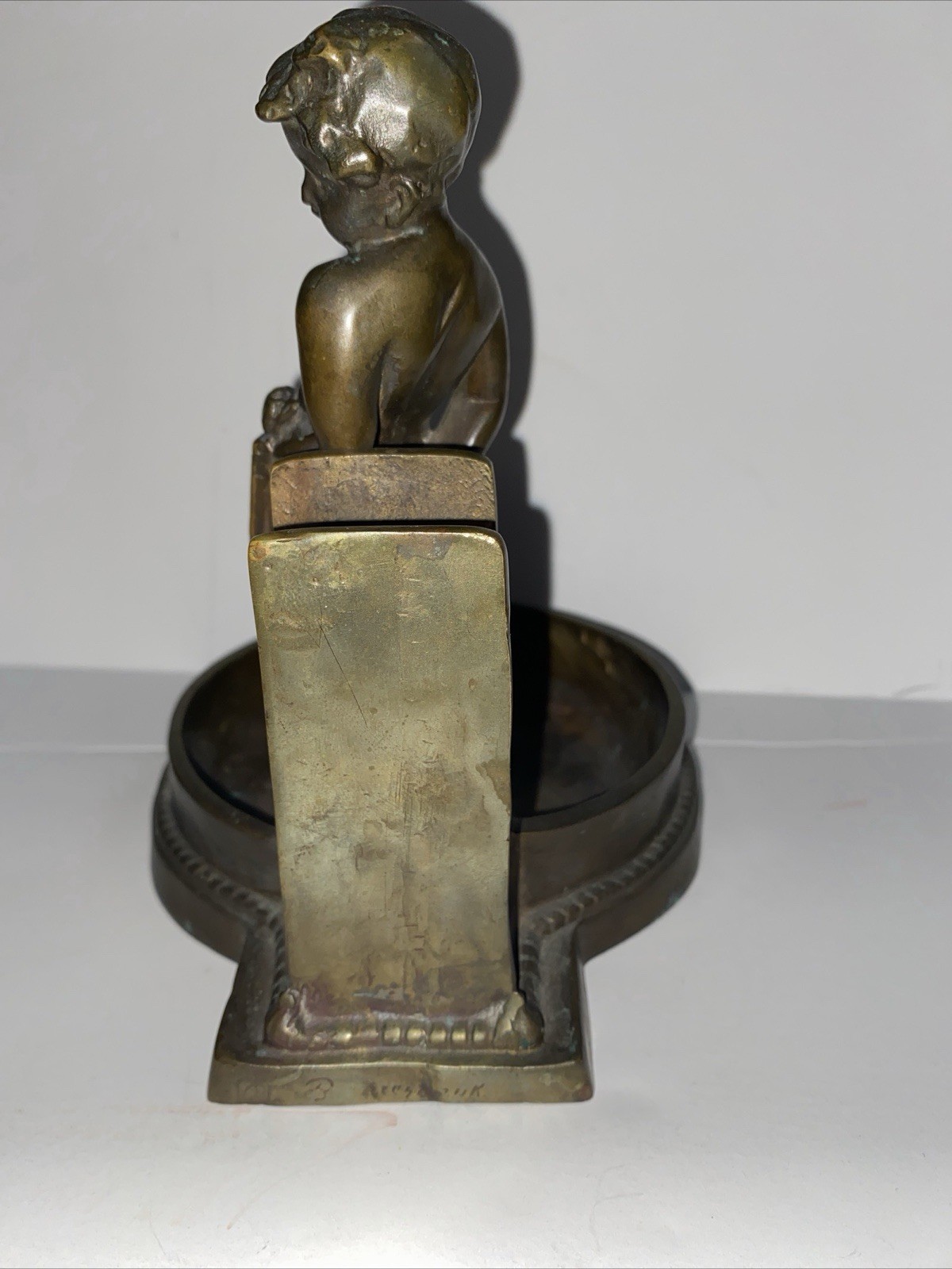 Peter Tereszczuk Art Nouveau Bronze Boy Sculpture, Used