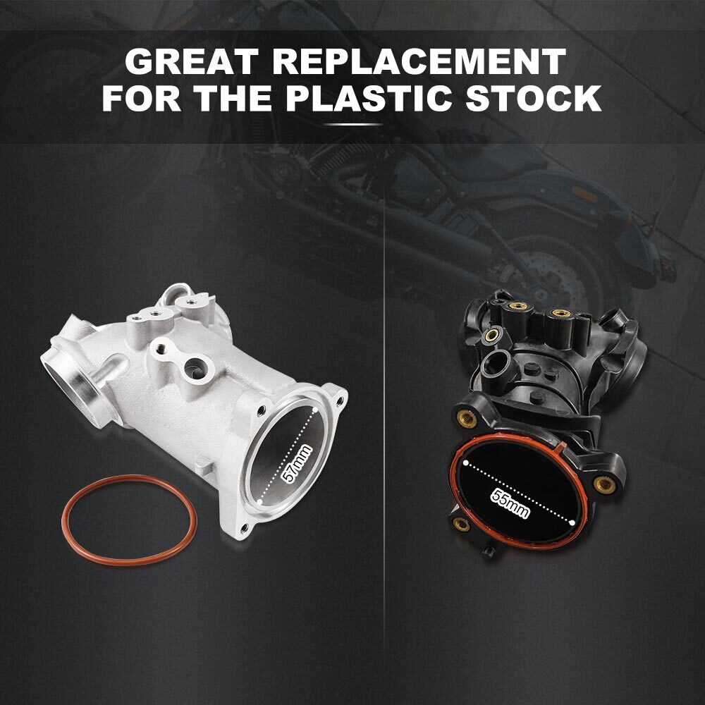 57mm Air Intake for 55mm Stock Manifold M8 For Harley Road Glide FLTRXS 17-22