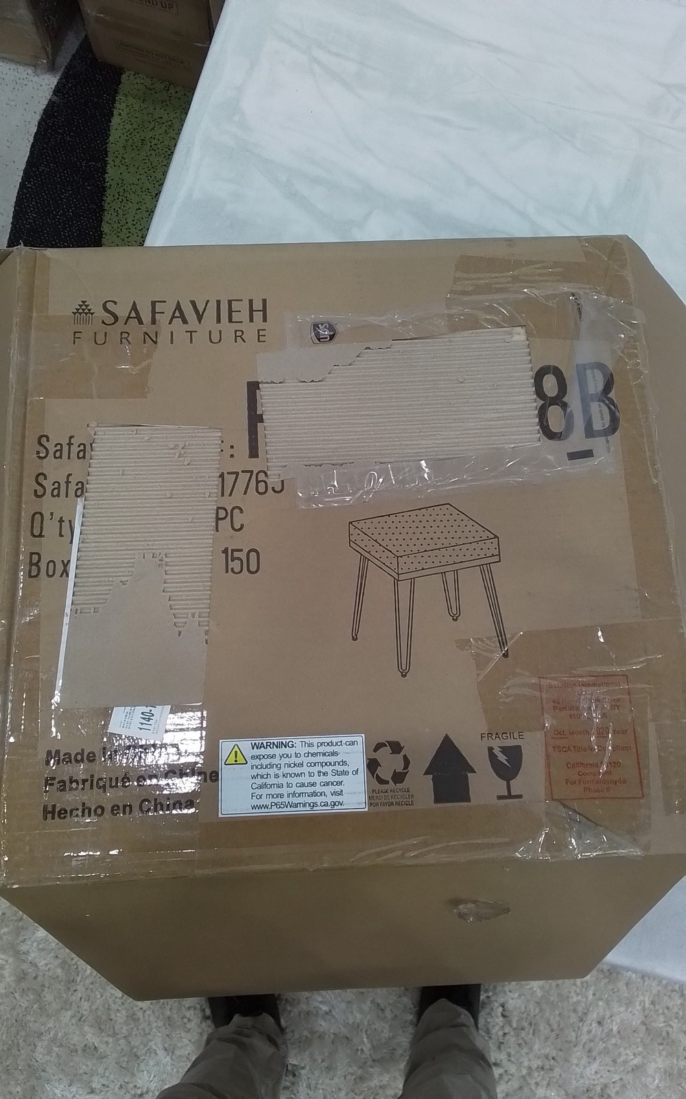 Safavieh JENINE SQUARE BENCH, Reduced Price 2172783548 FOX6248B