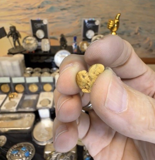 2.09 Gram Caborca Mexico Gold Nugget- AU - XRF TESTED 23k+- “BUTT CHEEKS/ Moon”