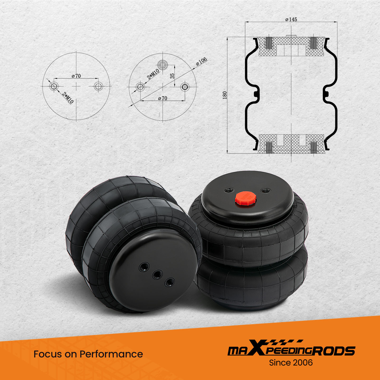 Towing Assist Over Load Air Suspension Bag Kit fits for Chevy 1500 2007-2018