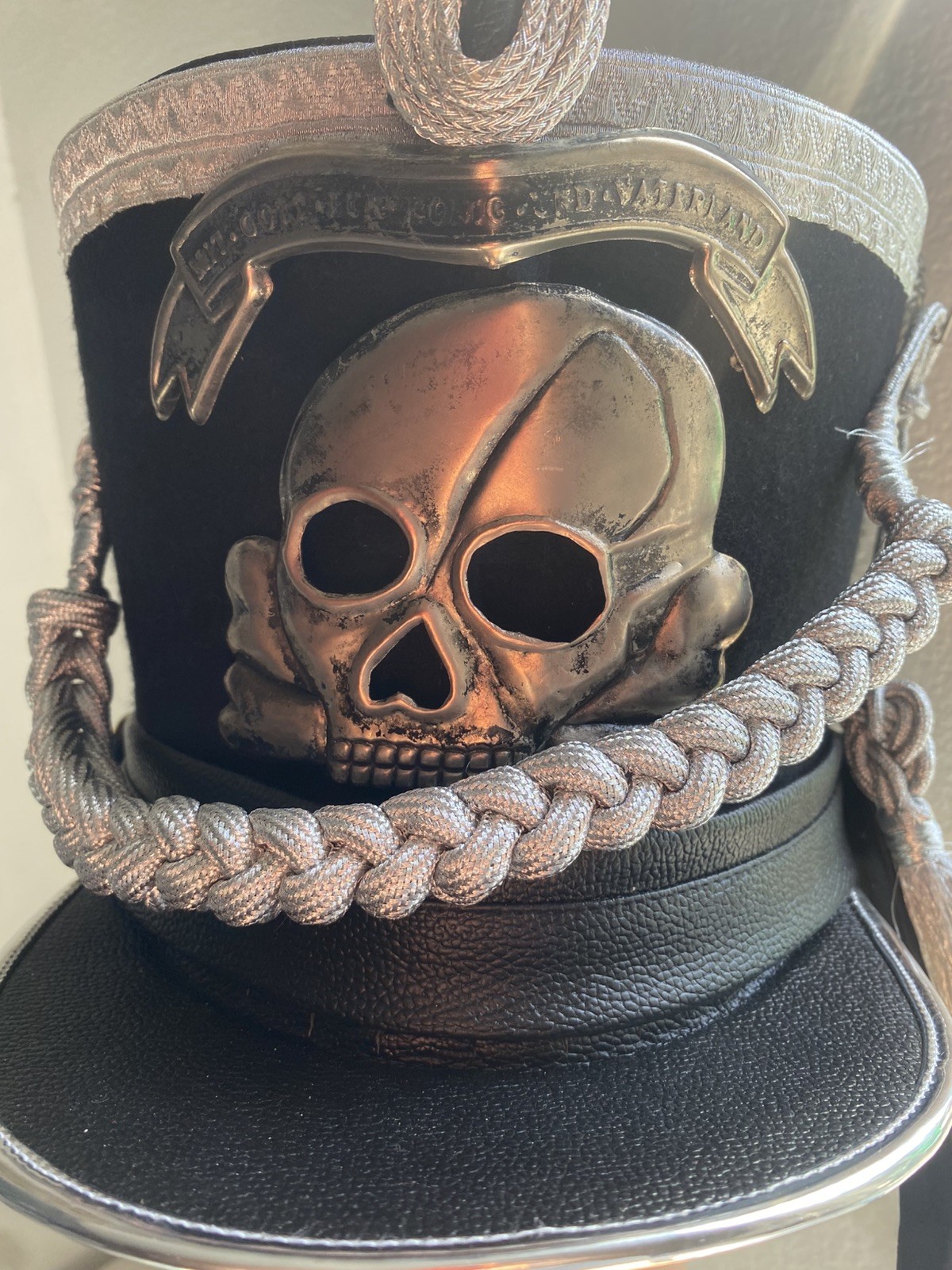 Handmade Wool Brunswicker Napoleonic Inspired Shako 59cm/23inch Replica Feather