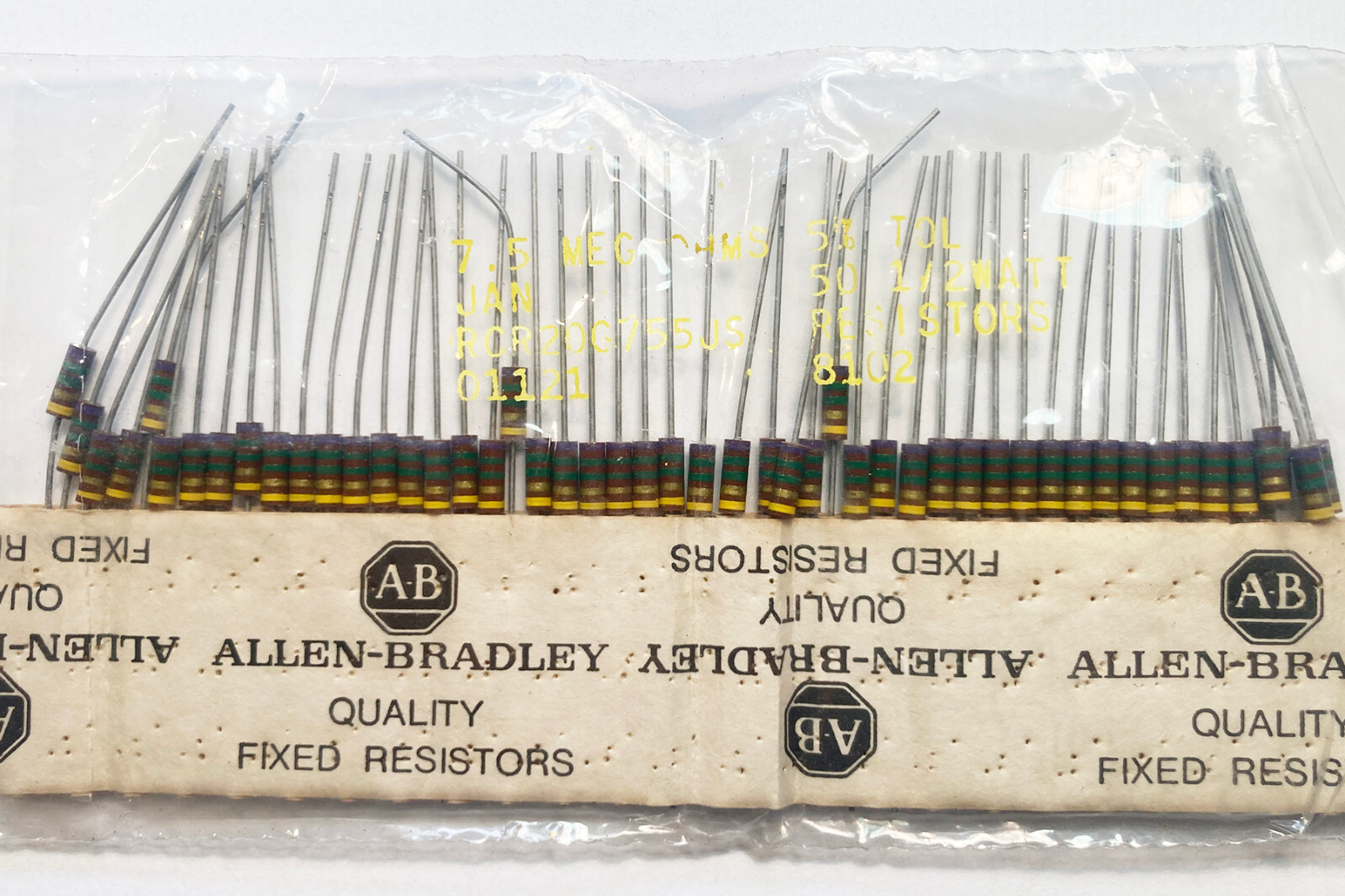 Carbon Composition Resistors – 1/2 Wt – USA – NOS – Vintage